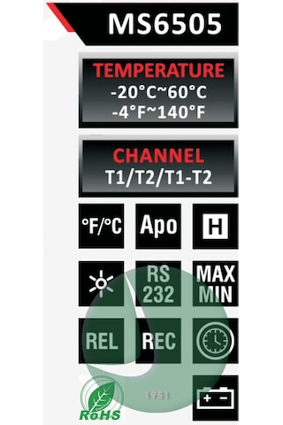 Mastech Ms6505 Nem - Sıcaklık Ölçer / Higrometre Rs-232 ms-6505