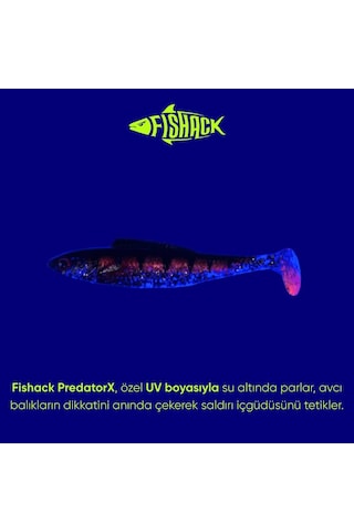 Silikon Balık - 4,5g 85mm - Fishack Predatorx - Uv Boyalı - Spark