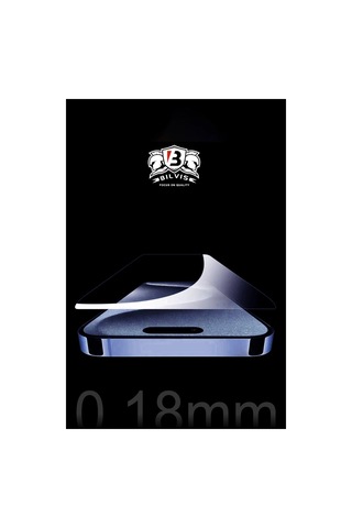Apple iPhone Uyumlu 15 Pro Max Bilvis 0.18mm Plus Cam Ekran Koruyuc