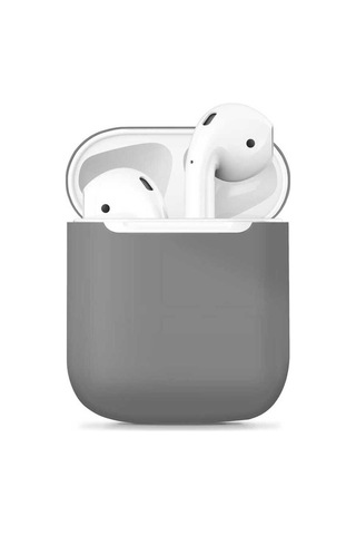 Apple AirPods Uyumlu Kılıf Zore Airbag 13 Silikon Gri