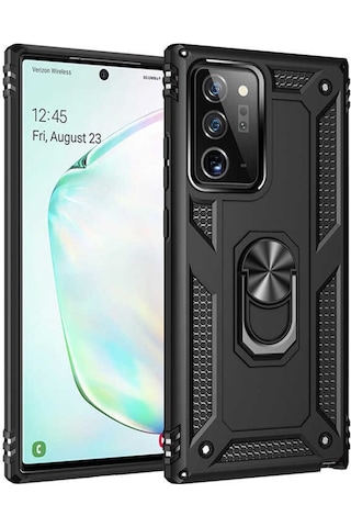 Galaxy Note 20 Ultra Kılıf Zore Vega Yüzüklü Standlı Zırh Kılıf
