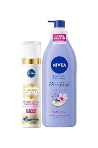 Tr Thiamidol Etkili Leke Karşıtı Gündüz Yüz Bakım Kremi 40ml Ve Kiraz Çiçeği Nemlendirici Vücut Losyonu 400ml