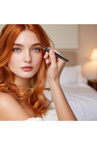 Kaşlar İçin Profesyonel Paslanmaz Çelik Cımbız Seti - Hassas Eğimli Uçlu Siyah Cımbız Seti - Tüy Alma, Güzellik, Yüz Bakımı Ve Kişisel Bakım İçin Siyah