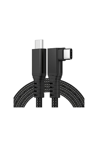 Willowhaven Meta Quest 3s 3 2 Pro Pico 4 Ultra Pc Steam Vr 90 Derece Type C Nylon Örgü 10ft Siyah Şarj Kablosu
