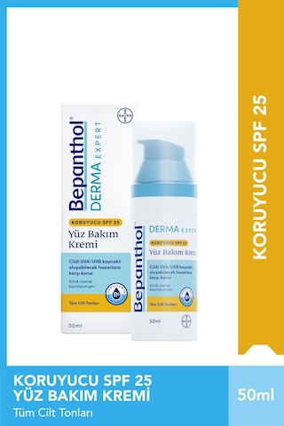 Bepanthol Derma Nemlendirici & Besleyici SPF 25 Günlük Yüz Kremi 50 ML + Derma & Canlandırıcı Günlük Yüz Temizleme Jeli 200 ML