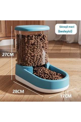 Pet Su Sebili Kedi Otomatik Çiftçi-mavi