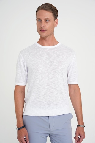 Efor Comfort Fit Bisiklet Yaka Kısa Kol Spor Beyaz Triko Tr 881 Beyaz