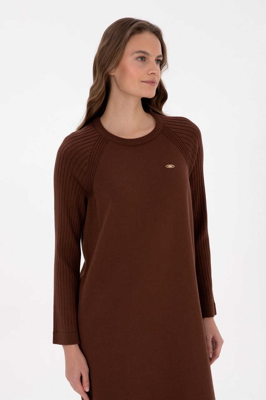 U.s. Polo Assn. Kadın Kahverengi Elbise Triko 50314732-vr029 Kahverengi