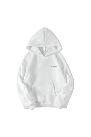 Brz Collection Unisex Oversize Berry Porsche Hoodie Beyaz Beyaz