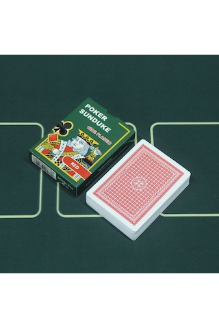 Kırmızı Pvc Plastik Su Geçirmez İskambil Oyun Kağıdı Cin444kr