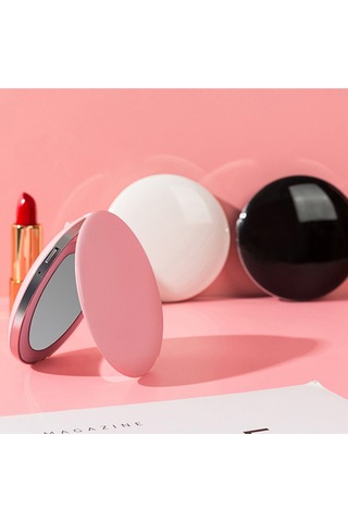 Vkemall 1x/3x Büyüteçli Aydınlatmalı Makyaj Aynası Işık Mini Yuvarlak Taşınabilir Led Ma