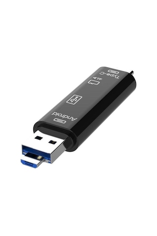 Type-C ve Micro Usb Otg Usb Kart Micro Sdhc Sd Tf Kart Okuyucu