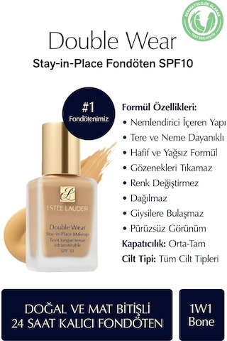 Estee Lauder Double Wear Fondöten Spf10 17 1W1 Bone 30 ML