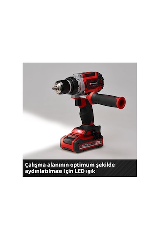 Einhell TP-CD 18/60 Li Bl Akülü Vidalama Seti 2.5AH Akü ve Şarj Cihazı + 32 Parça Uç Seti ve Çanta Dahildir