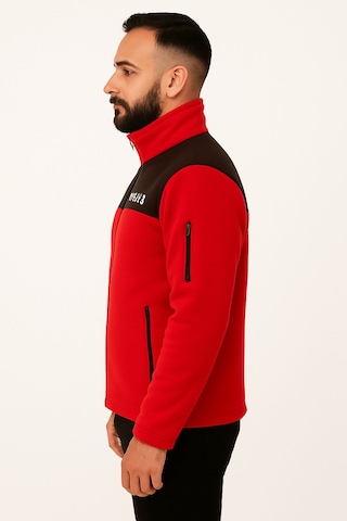 Mekaizen Softshell Polar İş Ceketi 10 Adet Erkek Kışlık, Termal, Özel Logo/isim Baskılı & Nakışlı Kırmızı