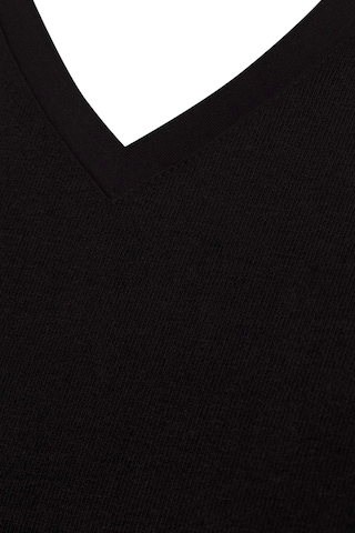 Star 206 Modal Yarım Kol V-yaka T-shirt Atlet Siyah