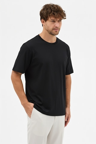 Goffra Erkek Premium Kalite Yoğun Dokulu Pamuklu T-shirt Siyah M101-r0220-02 Siyah