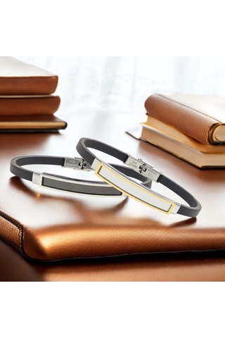 Fm İsim Yazılabilir Kişiselleştirilebilir Çelik Bileklik 3183scb011 Siyah