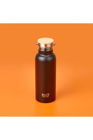 Tohana Bambu Kapaklı Çelik Termos - Siyah / Açık Kahverengi - 500 Ml Siyah / Açık Kahverengi Çok Renkli