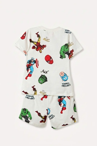 Defacto Marvel Lisanslı Comıcs 2li Şortlu Ecru Pijama Takımı Erkek Bebek H8237a526hser118 Ekru-er118