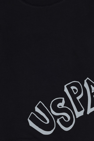 U.S. Polo Assn. Erkek Çocuk Siyah Bisiklet Yaka Basic Sweatshirt 50313979-VR046