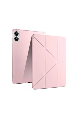 Redmi Pad Pro 12.1 Kılıf Kalemlikli Mars Tablet Kılıfı - Rose Gold Arka Kapak