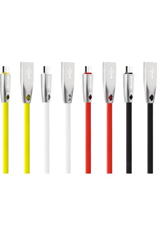Aweı Cl-96 Usb Micro Usb Taşınabilir Tpe + Alüminyum Alaşımlı Veri Kablosu, 2a, Uzunluk: 1m Beyaz