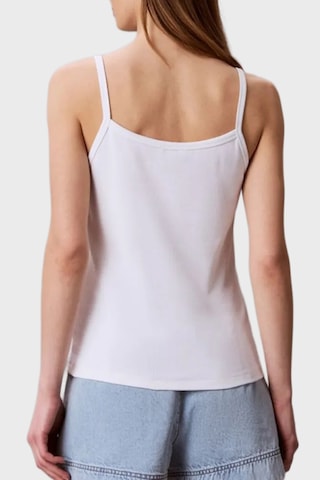 Calvin Klein Pamuklu Regular Fit Logolu Kare Yaka İp Askılı Top Lv047g208gyaf Bayan Top Lv047g208g Yaf Beyaz