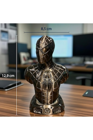 Marvel Spider-man Dekoratif Masaüstü Biblo - Detaylı Kostüm Tasarımlı Büst 12,9 X 8,5 Cm