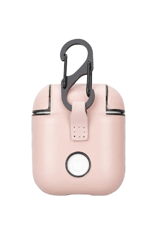 Jupp Apple Uyumlu AirPods 2.nesil Deri Kılıf Nu2 Açık Pembe