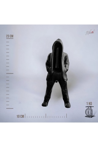 El Yapımı Hayalet Heykeli Bronz Renkli Benzersiz Masa Sanatı Eseri