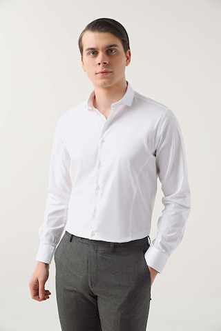 D's Damat Slim Fit Beyaz Armürlü Gömlek 3ee02ee44288m Beyaz