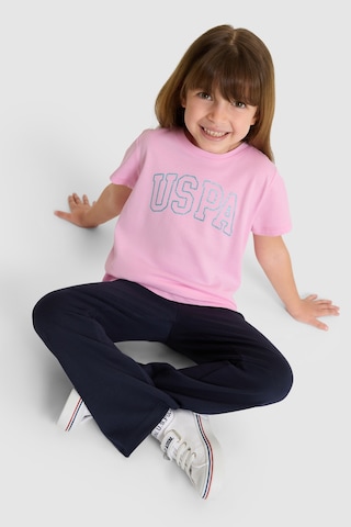 U.s. Polo Assn. Kız Çocuk Pembe Tişört Basic 50325631-vr041