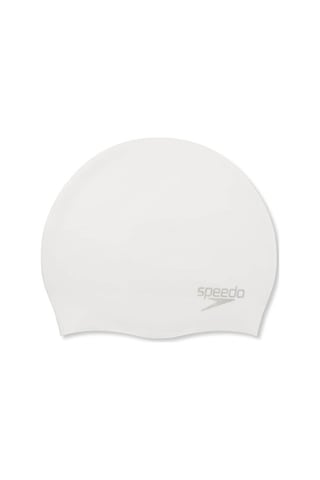 Speedo Moulded Silc Cap Au White Bone 8-7098417614 Beyaz Beyaz