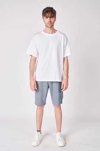 Defys Erkek Pamuk Karışımlı Oversize Bermuda Bazalt Gri - 632231293 Bazalt Gri