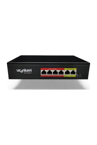 Uranıum Poe-4002-48w 4 Port 10/100 + 2 Port 10/100 Rj45 Uplınk Watch-dog Poe Swıtch Realtek Chıpset 59620212