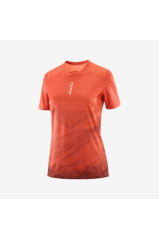 Salomon S/lab Ultra Kadın Koşu Tişört Burnt Sıenna Lc2485500 Kırmızı