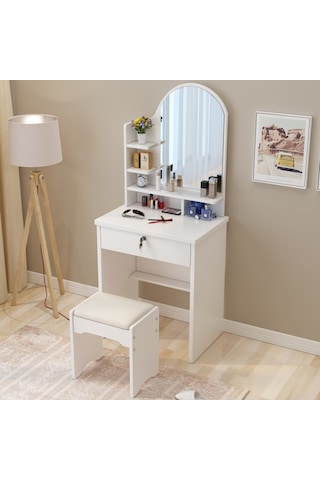 Showroomistanbul Sed Mobilya Makyaj Masası Tuvalet Ve Puf 3