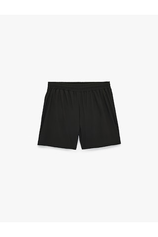 Koton Beli Lastikli Basic Taytlı Spor Şort Siyah 6sam40085nw