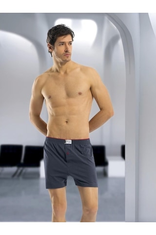 3'Lü Anıt Erkek Düğmeli Penye Boxer 1146