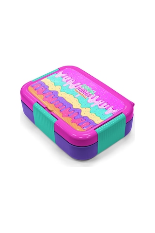 Coral High Çok Renkli Dondurma Desenli Kız Çocuk Paslanmaz Çelik Beslenme/yemek Kabı - 39244 Pembe - Sarı - Mor