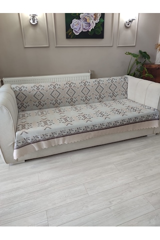 Koltuk Örtüsü Kaymaz Kilim Krem Bej