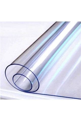 1.2 Mm Kalınlık 120 Cm En Şeffaf Kalın Pvs Masa Koruyucu Mika Masa Örtüsü 120 X 150