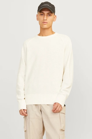 Jack & Jones Erkek Kazak 12264525 Krem Krem