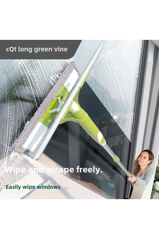 Yaozixa Ev, Banyo Ve Yüksek Kat Pencereleri İçin İki Yönlü Cam Temizleyici - Dayanıklı Malzeme İle Hızlı Ve Kolay Kullanım Mavi Diğer