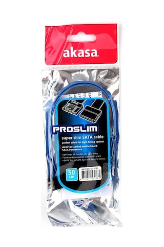 Akasa Proslim Sata Iii 50Cm Kablo Mavi