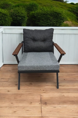 Pilocca Demonte Metal Tekli Bahçe Mobilyası, Gri-antrasit, 60x60 Antrasit  - Gri