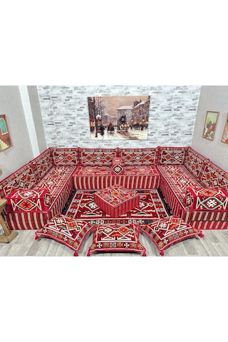 Coton Şark Köşesi 30cm Kalınlıkta Minder Takımı