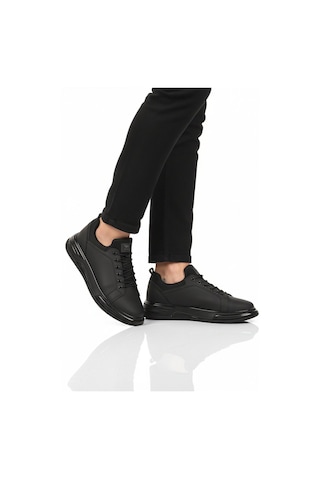 Walkway Siyah Lastik Bağcıklı Erkek Sneaker Balase M Siyah