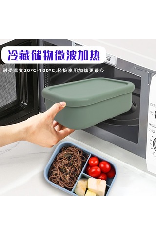 Kare Şeklinde Gıda Sınıfı Silikon Yemek Kutusu C-5 Kırmızı